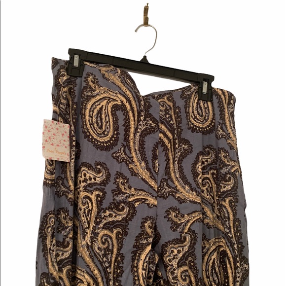 Free People Pants Paisley Fit and Flare Summer NWT - Picture 3 of 6